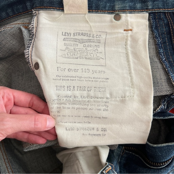 Vintage Levi’s 502xx 90s Japanese Selvedge Distressed Big E denim jeans. - Picture 9 of 13
